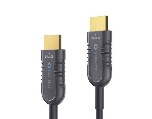 Sonero Premium Zert. Aktiv HDMI Kabel 15.00m, 4K UHD, HDR, 18Gbps, 3D