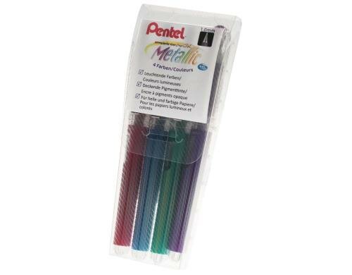 Pentel Hybrid Roller Gel Grip 4er Set