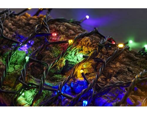 Sirius LED Lichtekette Top Line, 50 LED Starter Set, Kabel Schwarz, farbig