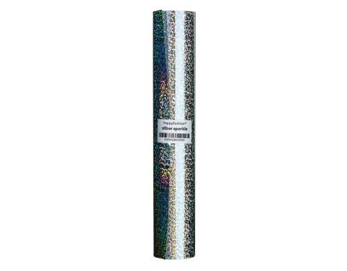 HappyFabric HappyFashion Silber sparkle 1 Rolle, 25 x 100 cm