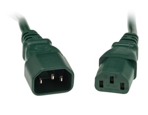 Gerätekabel C13-C14, 2m grün, H05VV-F 3G 1.0mm²