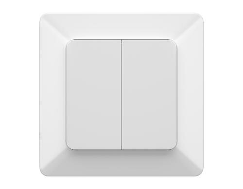 modino priamos UP Doppel Druckschalter Schema 3+3, unbeleuchtet, weiss