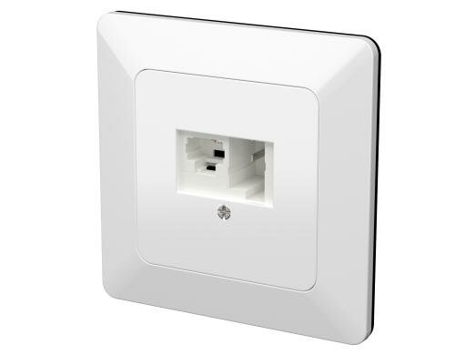 modino priamos UP Telefonsteckdose TT83 4-polig, RJ45 8-polig, weiss