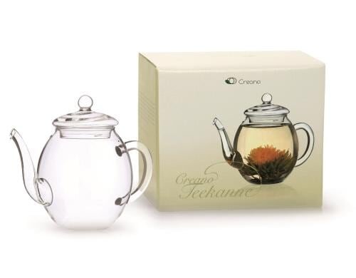 Creano Glas-Teekanne 500ml hitzebeständiges Borosilikatglas