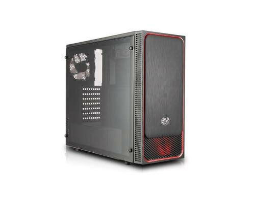 Cooler Master MasterBox E500L rot FE schwarz, 1x 5.25, 2x 3.5, 2x 2.5,2x USB