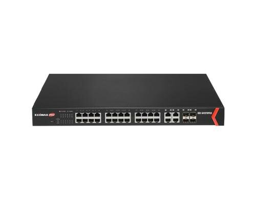 Edimax Pro GS-5424PLC: 24 Port PoE+ Switch 4xSFP, PoE+ (max. 450Watt PoE Budget)