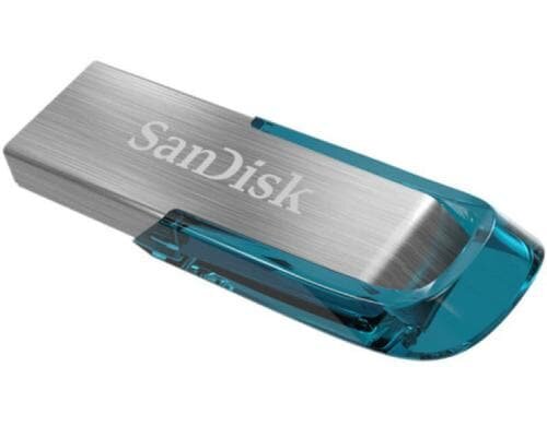 SanDisk USB3.0 Ultra Flair 128GB, blau Lesegeschw. 150MB/s, Metall Gehäuse