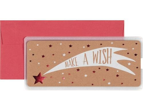 Stewo Geldgeschenk Karte Make a Wish Grösse 23x11cm