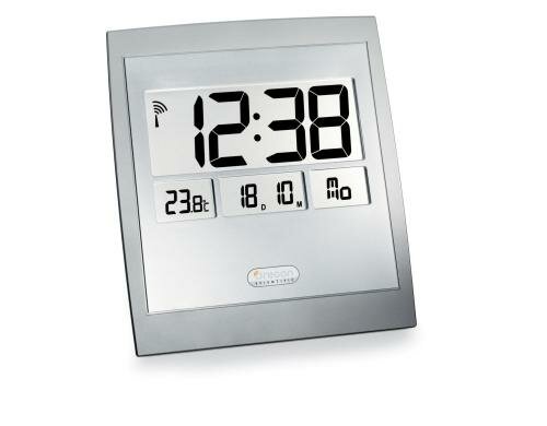 Oregon Scientific Wanduhr mit Thermometer Innenthermometer, Kalender, Weckalarm