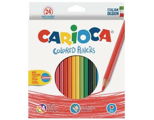 Carioca Farbstift Hexagonal 24er Pack