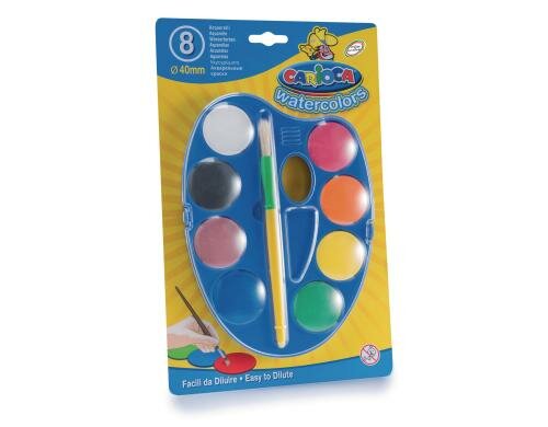 Carioca Wasserfarben Durchmesser 40mm 8er Pack