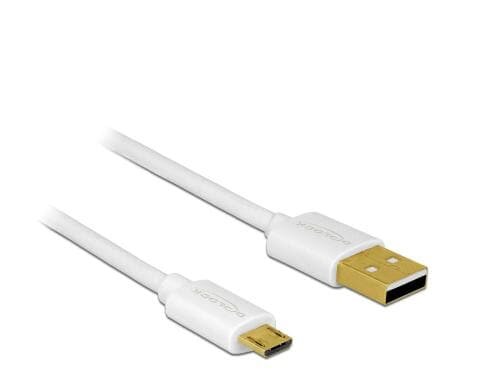 USB2.0-Kabel A-MicroB 3-Set, 30,60,90cm max. 480Mbps, Typ-C, weiss