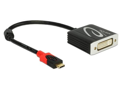 Monitoradapter USB Typ-C zu DVI 4K bis 30Hz, schwarz, DP Alternate Mode