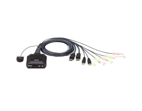 Aten CS22DP: USB DP KVM Switch, 2Port 2x 1.2m, 2560x1600