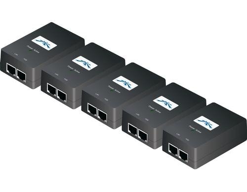 Ubiquiti Passive PoE GE Injector: 24V, 24W für passive PoE Geräte,  CH-Kabel, 5-Pack
