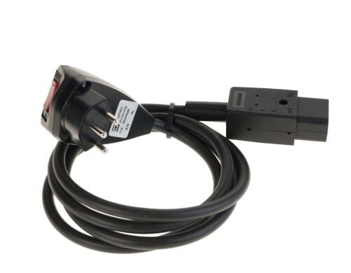 STEFFEN Adapterkabel T12-C19, 1.5m, schwarz H05VV-F 3G 1.5mm², mit Resetstecker