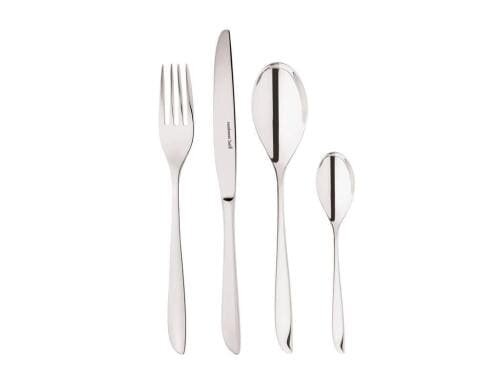 Sambonet Tafelbesteck, 24 Set, Leaf 6 Tafelmesser, 6 Gabeln, 6 Löffel, 6 TL