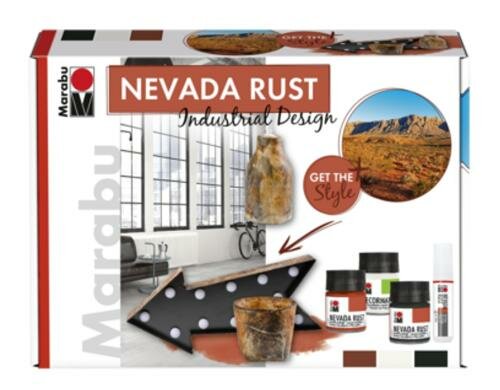 Marabu Acryl-Rosteffektfarbe Nevada Rust Komplett-Set