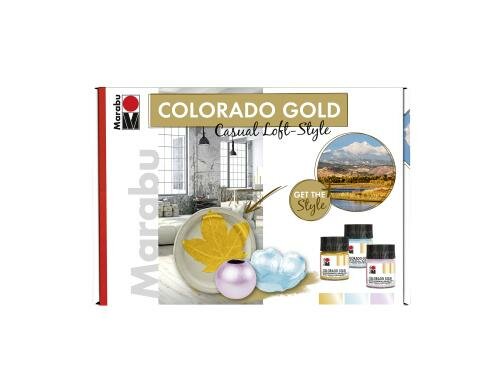 Marabu Metallic-Effektfarbe Colorado Gold Set Loft-Style