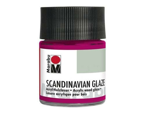 Marabu Acryl-Holzlasur Scandinavian Glaze 50 ml, Himbeere