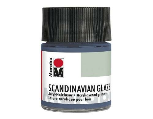 Marabu Acryl-Holzlasur Scandinavian Glaze 50 ml, Graublau