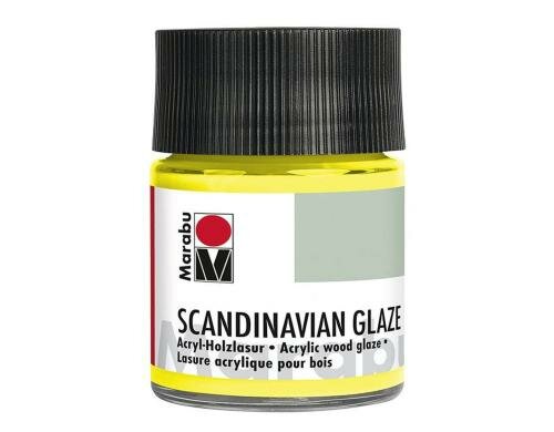 Marabu Acryl-Holzlasur Scandinavian Glaze 50 ml, Schimmer-Zitron