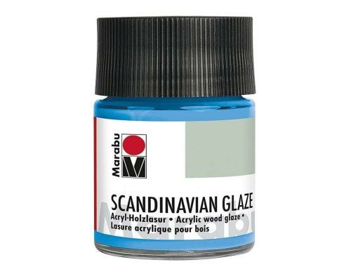 Marabu Acryl-Holzlasur Scandinavian Glaze 50 ml, Schimmer-Brillantblau