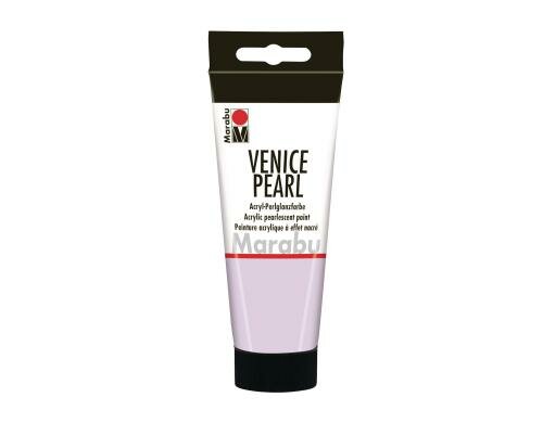 Marabu Acryl-Perlglanzfarbe Venice Pearl 100 ml, Perlmutt-Lila