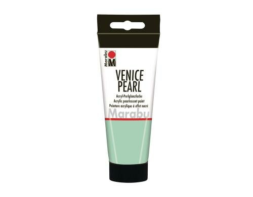 Marabu Acryl-Perlglanzfarbe Venice Pearl 100 ml, Perlmutt-Grün