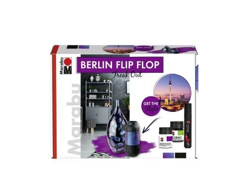 Marabu Flip-Flop Farbe Berlin Set halblasierend, blau-violett