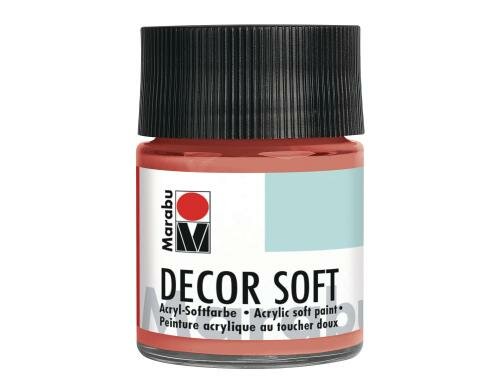 Marabu Acrylfarbe Decor Soft 50 ml, korallenrot
