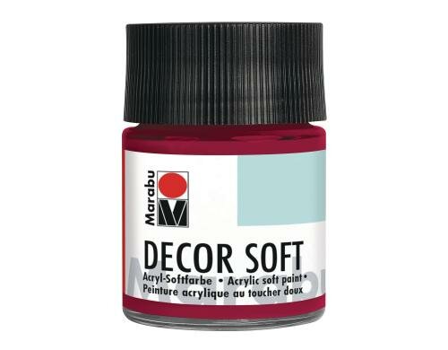 Marabu Acrylfarbe Decor Soft 50 ml, rubinrot