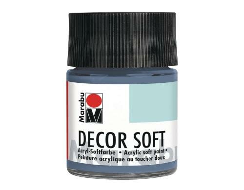 Marabu Acrylfarbe Decor Soft 50 ml, blaugrau dunkel