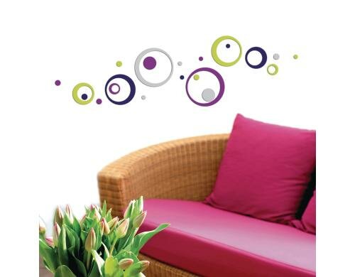 Crearreda Wandtattoo Colourful Circles Foam S