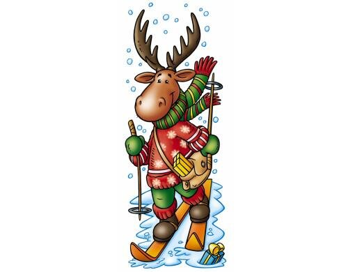 B&H Fensterbild Elch Grösse 16.5x48.5cm