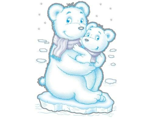 B&H Fensterbild Weihnachtseulen Grösse 21x33.5cm