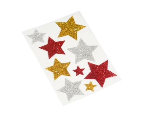 B&H Weihnachtssticker Sterne 1 Bogen