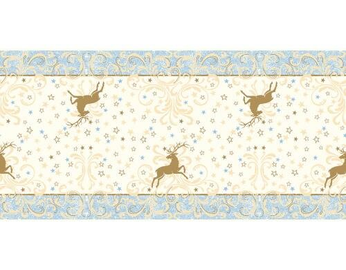 B&H Tischläufer Liroy Grösse 40x300cm, blau/beige