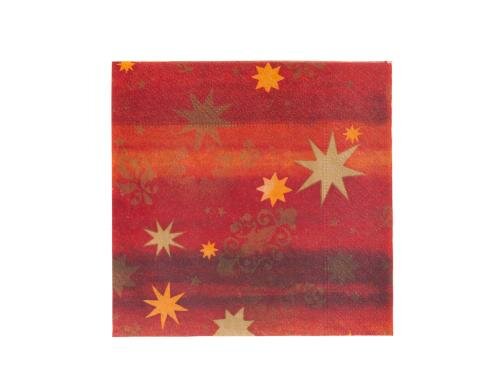 B&H Weihnachtsservietten Sterne Grösse 25x25cm, 20 Stück, 3-lagig