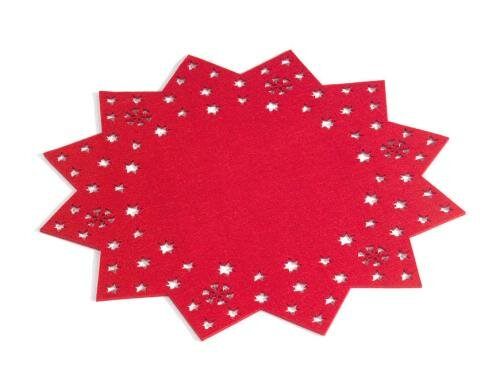 B&H Tischmitteldecke Stern Grösse 40cm, rot