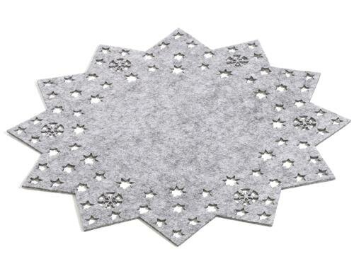 B&H Tischmitteldecke Stern Grösse 40cm, grau