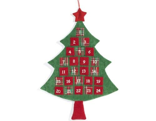 B&H Adventskalender Baum Grösse 67cm, Stoff