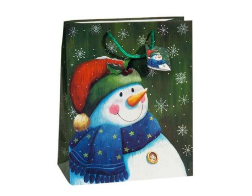 B&H Geschenktasche Schneemann 1 Stück, Grösse 26x33x13cm