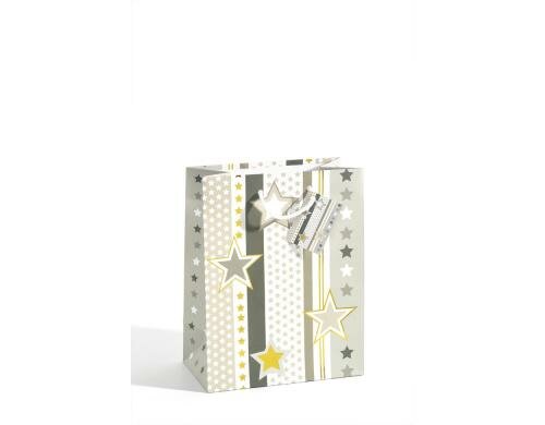 B&H Geschenktasche Sterne 1 Stück, Grösse 18x23x10cm