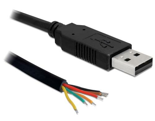 Delock 1.8m USB-Seriel TTL Kabel, offen Chipsatz: FTDI 232RL, 3.3Volt