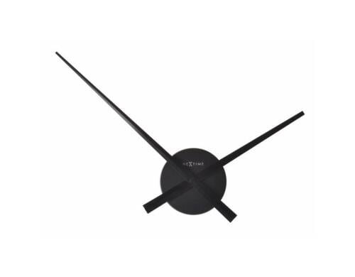 NexTime Wanduhr Small Hands Schwarz Durchmesser 48 x3 cm