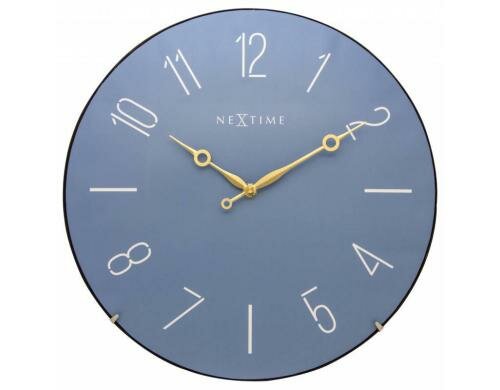 NexTime Wanduhr Trendy Blau Durchmesser 35cm