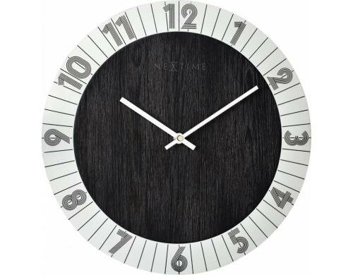 NexTime Wanduhr Stazione Grau 35 x 35 cm