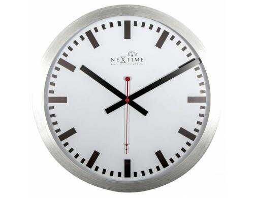 NexTime Wanduhr Station RCC Weiss Durchmesser 35 cm