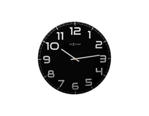 NexTime Wanduhr Classy Large Schwarz Durchmesser 50 x 3.5 cm
